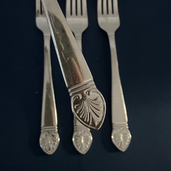 Vintage Lenox Hannah Pattern Dinner Fork Set 4 18/8 Stainless Steel Heavy 1999 - Picture 1 of 6